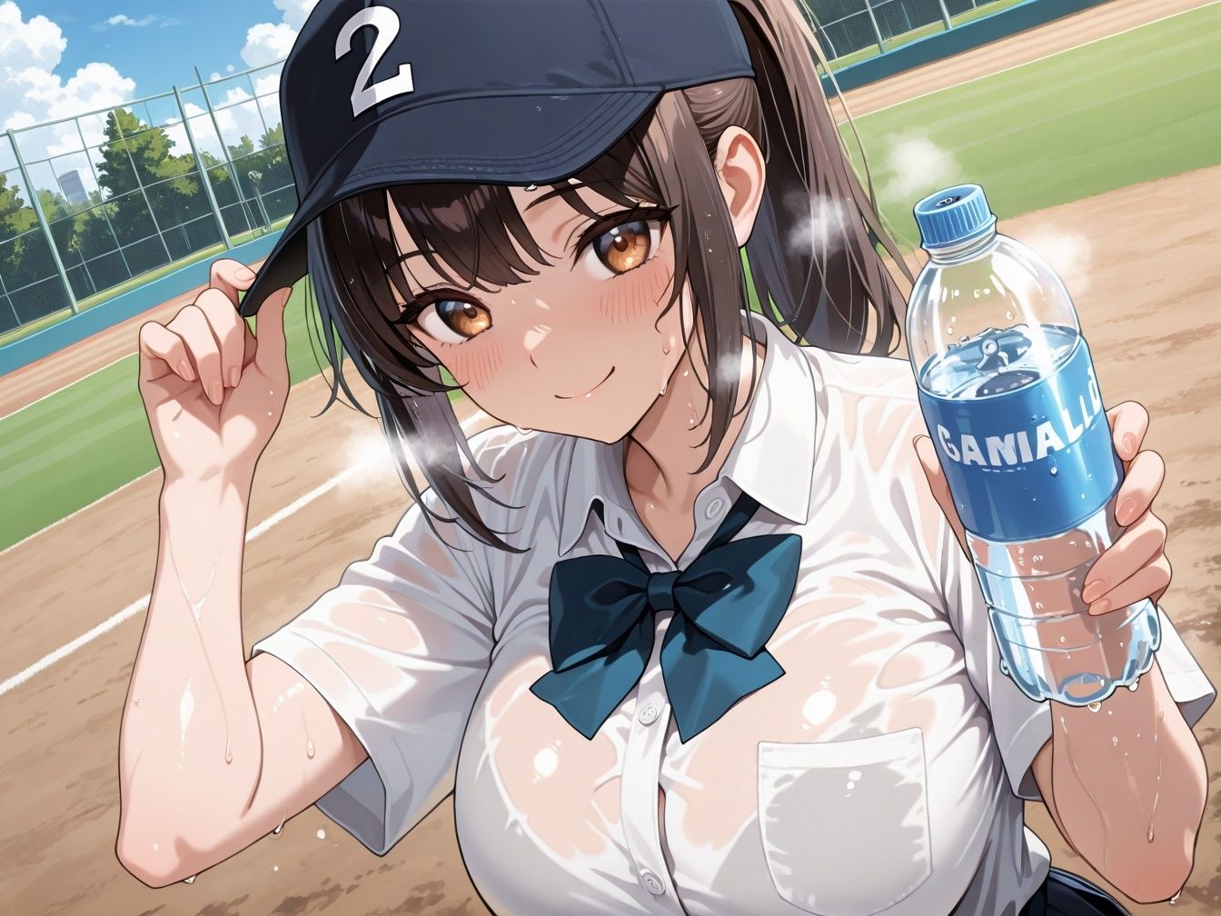 野球部マネージャーが試合に勝った御褒美に汗だく＆精液まみれ 画像9