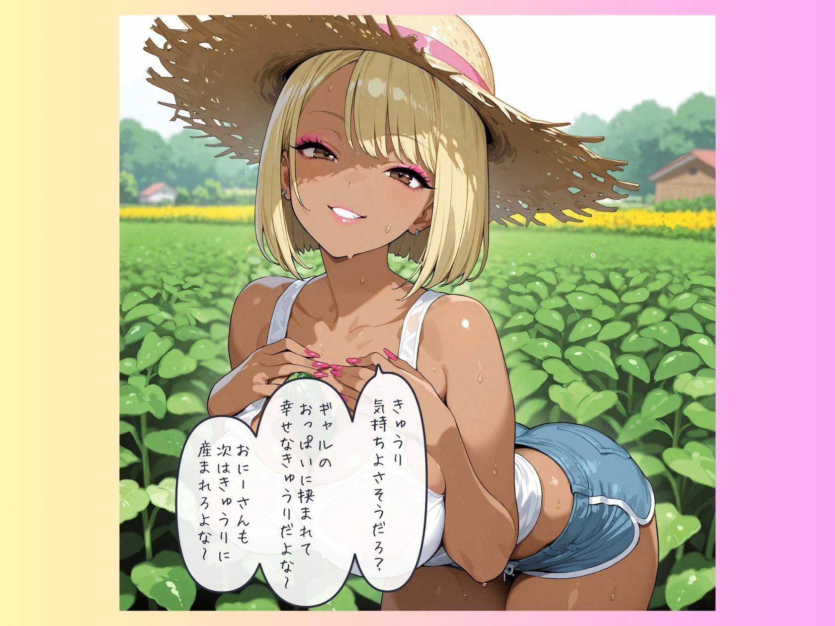 カロリー塾CG集きゅうり畑でつかまえて サンプル画像 6