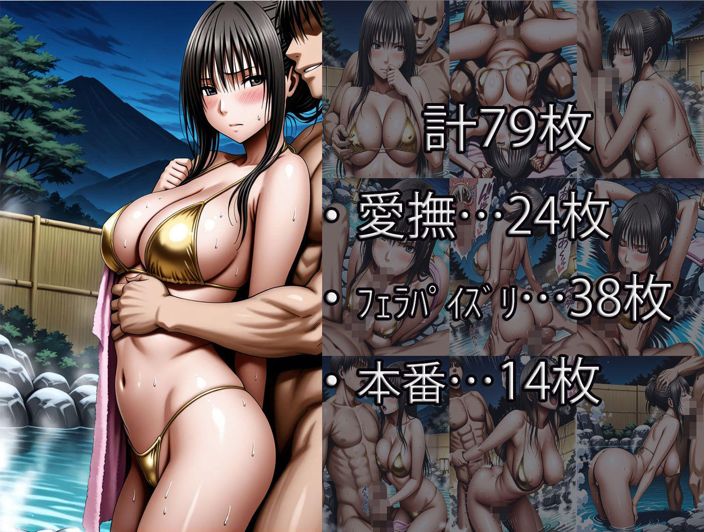 鈴〇彩花・持田〇ずさ・藤浦〇ナタ・南雲〇ゆき【金色ビキニ堕ち】 画像2