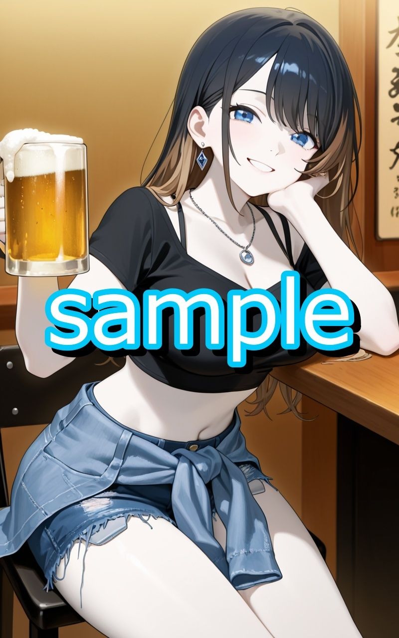 サンプル-オタクに優しいギャルと呑んでいたら、勢いでホテルでヤっちゃったイラスト集 - サンプル画像