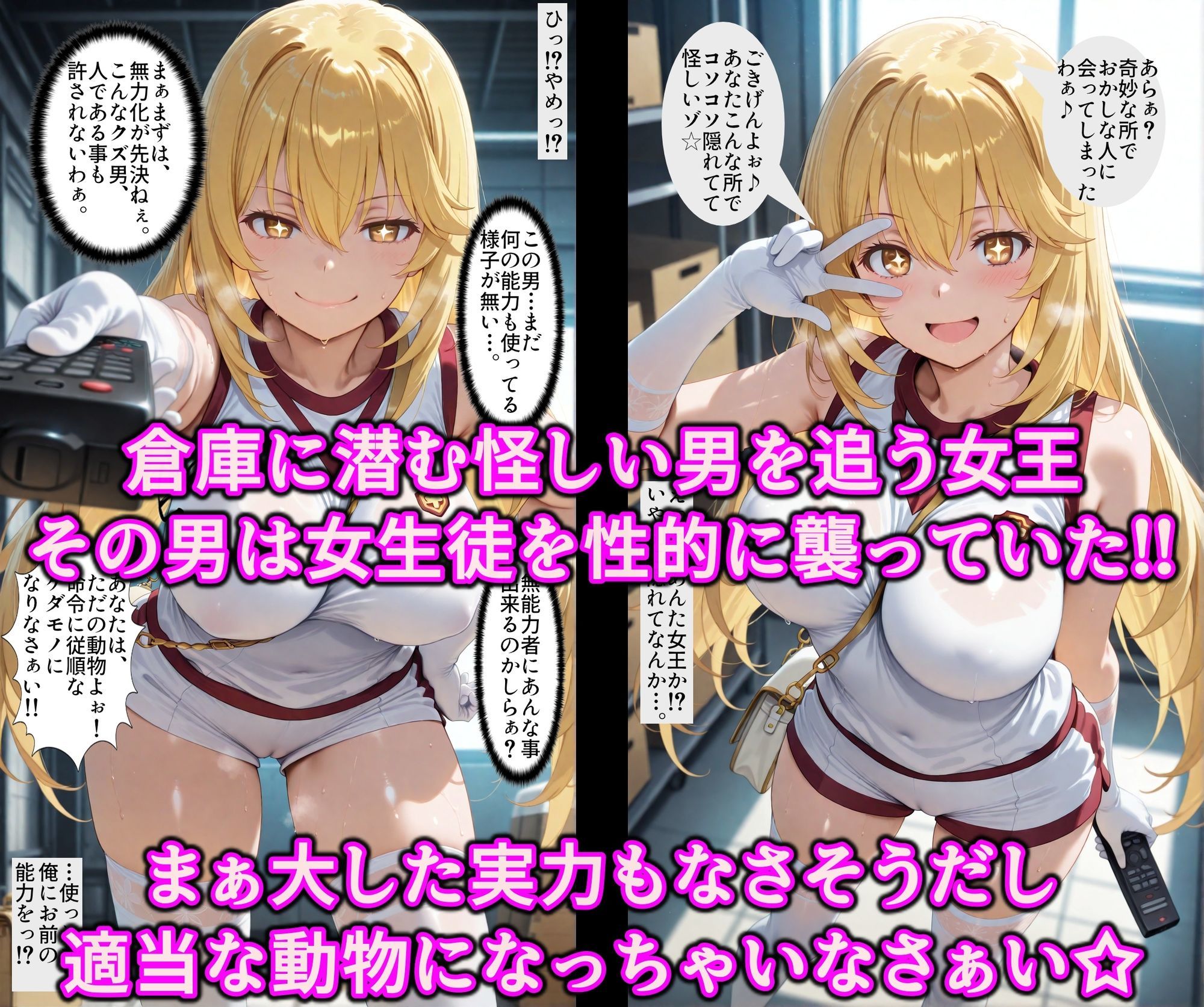女王を逆洗脳で絶対服従の発情ネコ化！能力反射でエロい体の女王をマゾ洗脳♪何されてもアヘる俺専用の淫乱ペット サンプル2