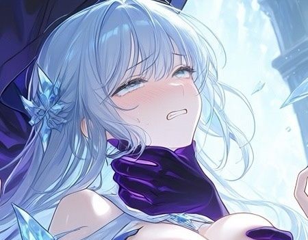 氷華の魔道士、呼吸を乱され気高き魂が快楽に支配される氷の聖域 闇の魔法編