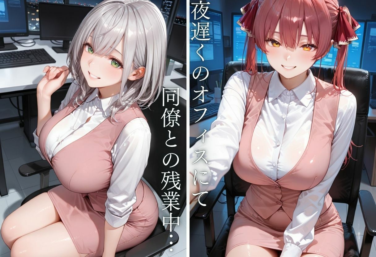 【エロ漫画】OL残業オフィス 〜我慢の限界を迎えた同僚に、静まり返ったオフィスで崩され続けた夜Vol.64