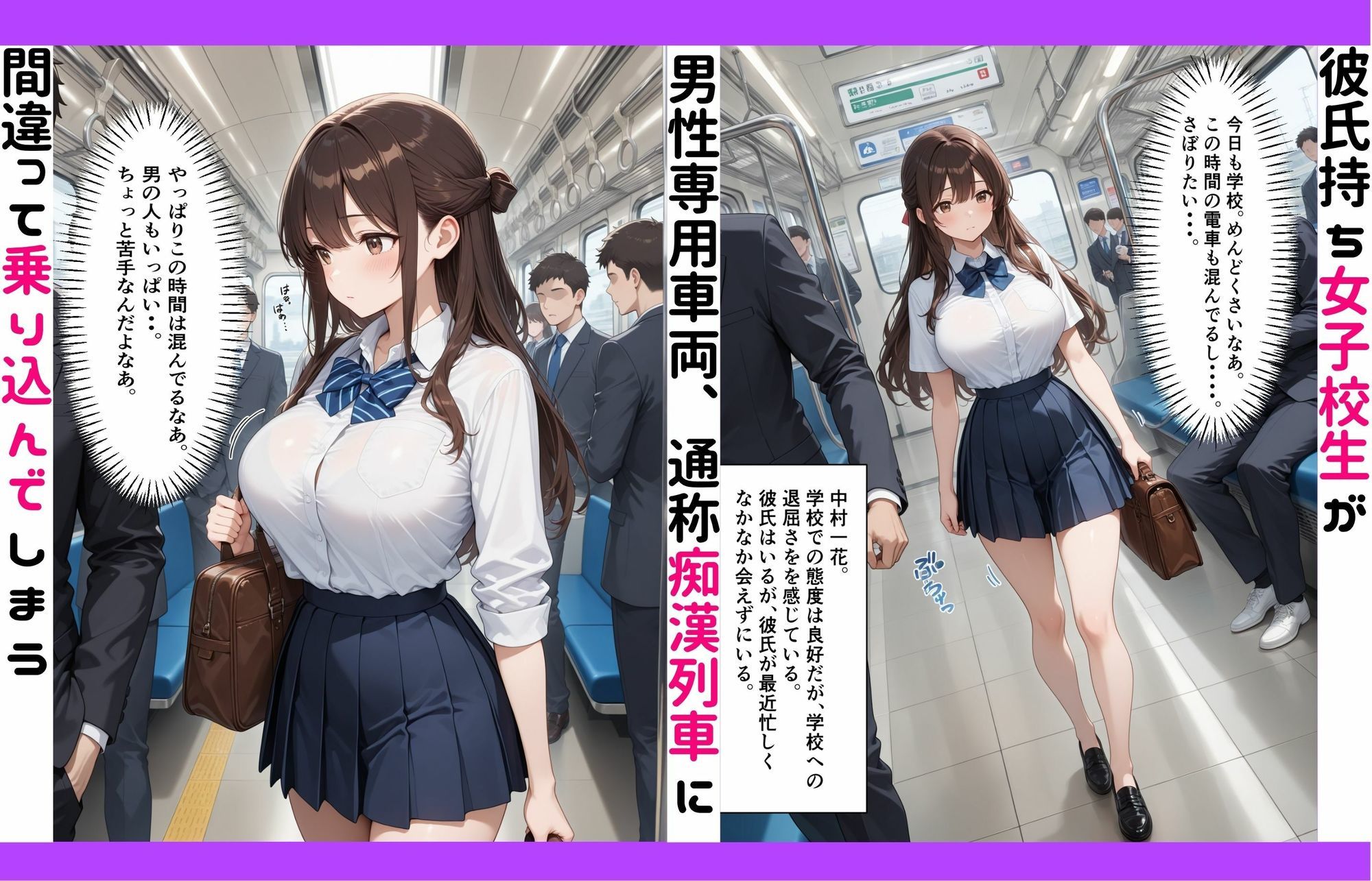 女子校生痴●列車メス堕ちレ●プ〜私が乗ったのは痴●列車でした〜 画像1