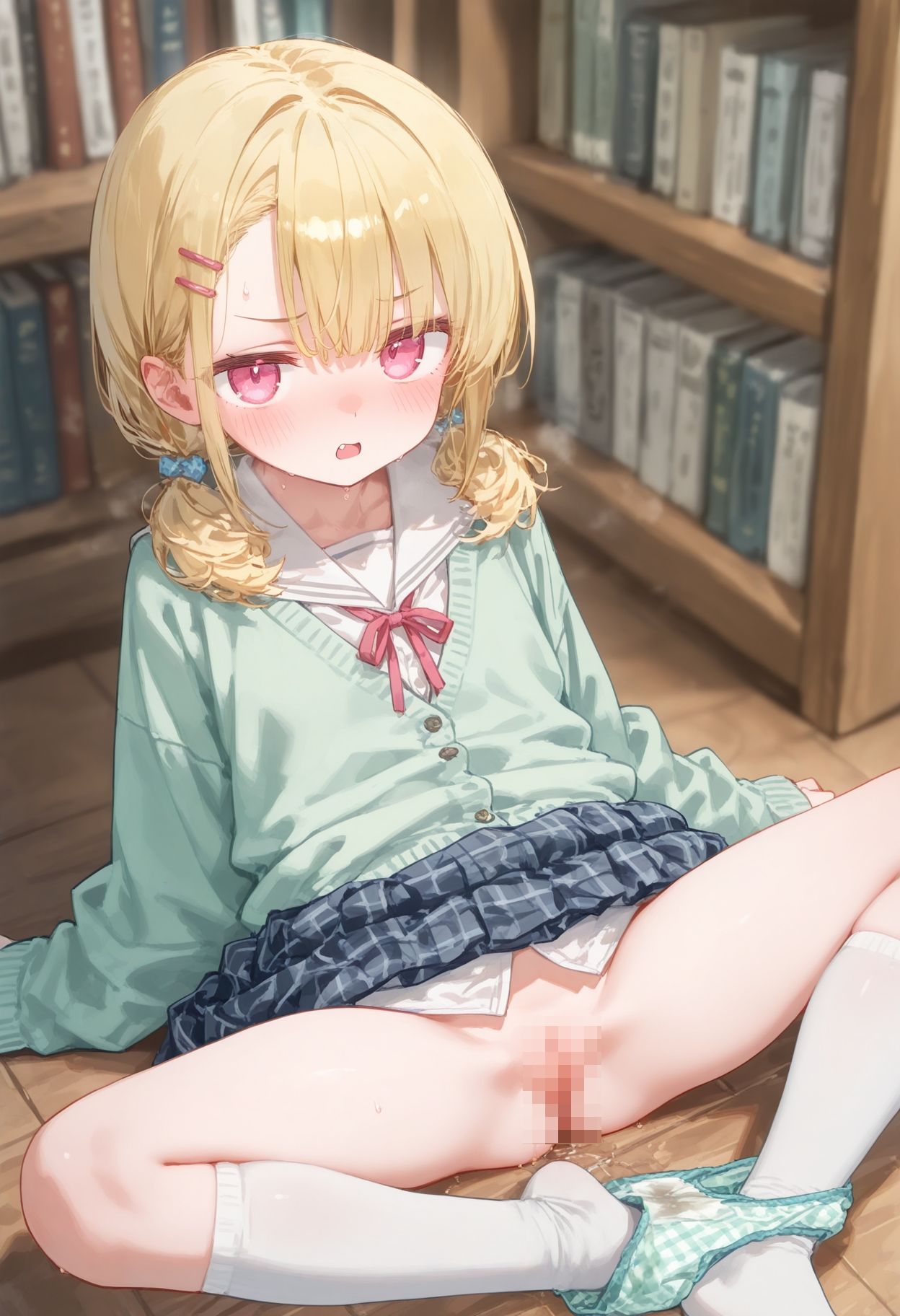 クラスのあの子の恥じらいまんこ_1