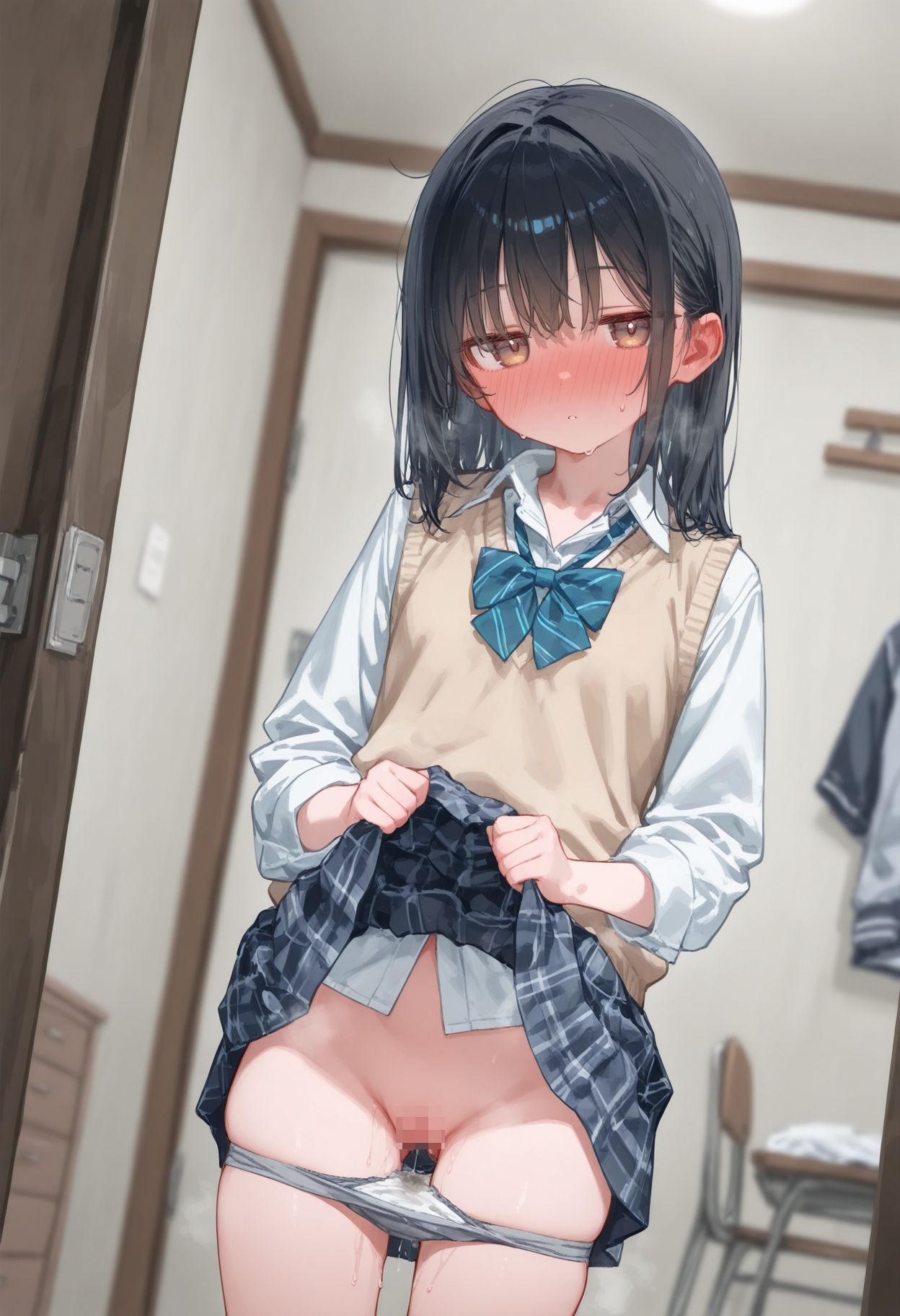 クラスのあの子の恥じらいまんこ_10