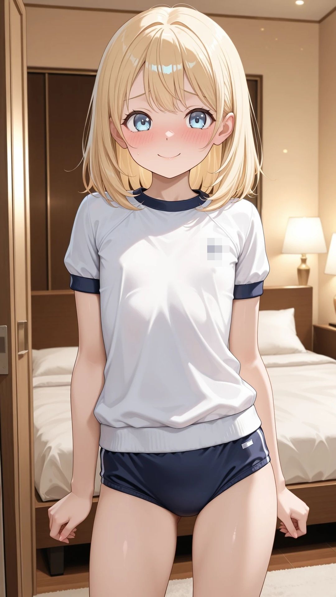 貧乳金髪美少女とラブホテルでブルマエッチ_2