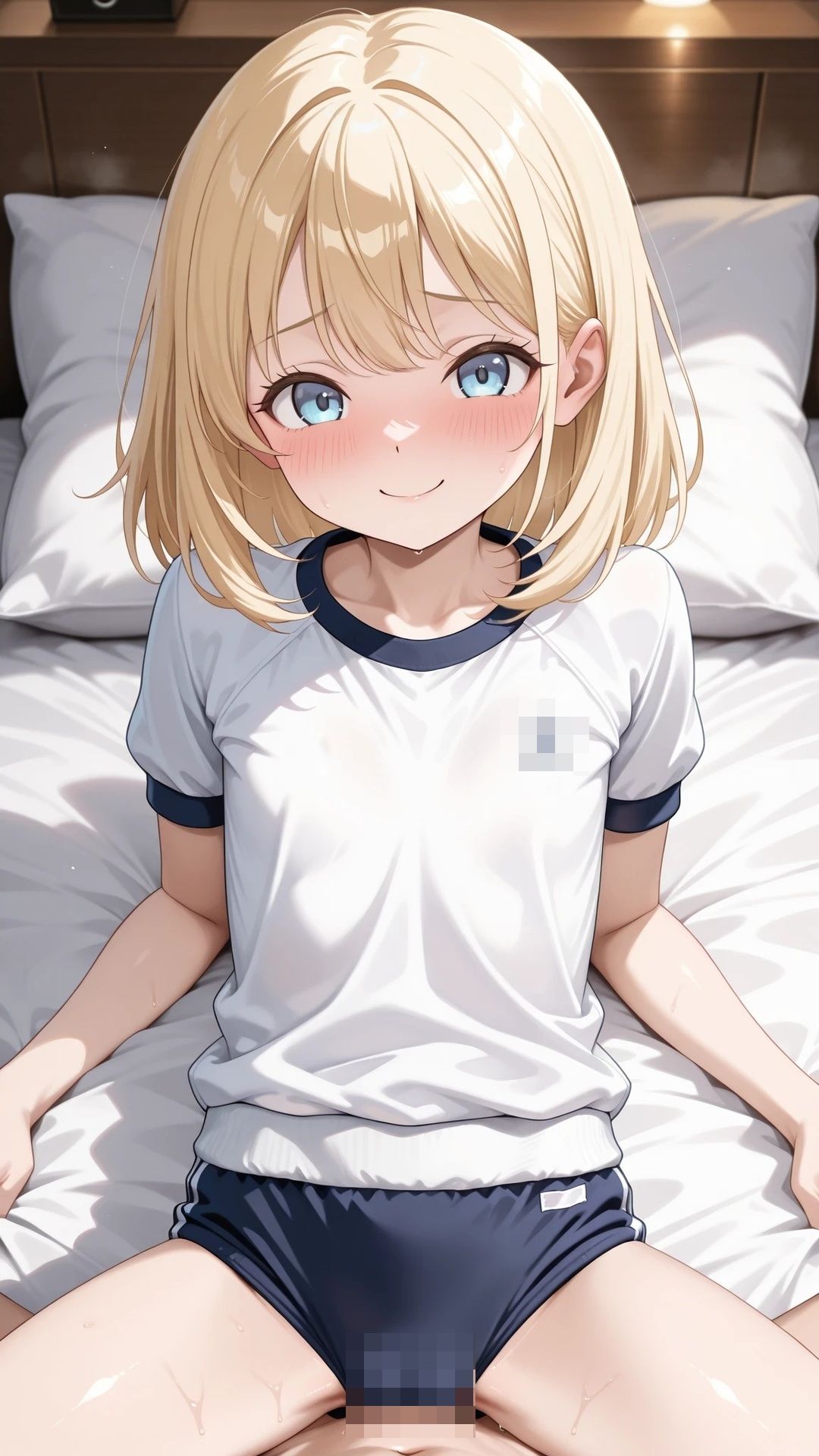 貧乳金髪美少女とラブホテルでブルマエッチ_6