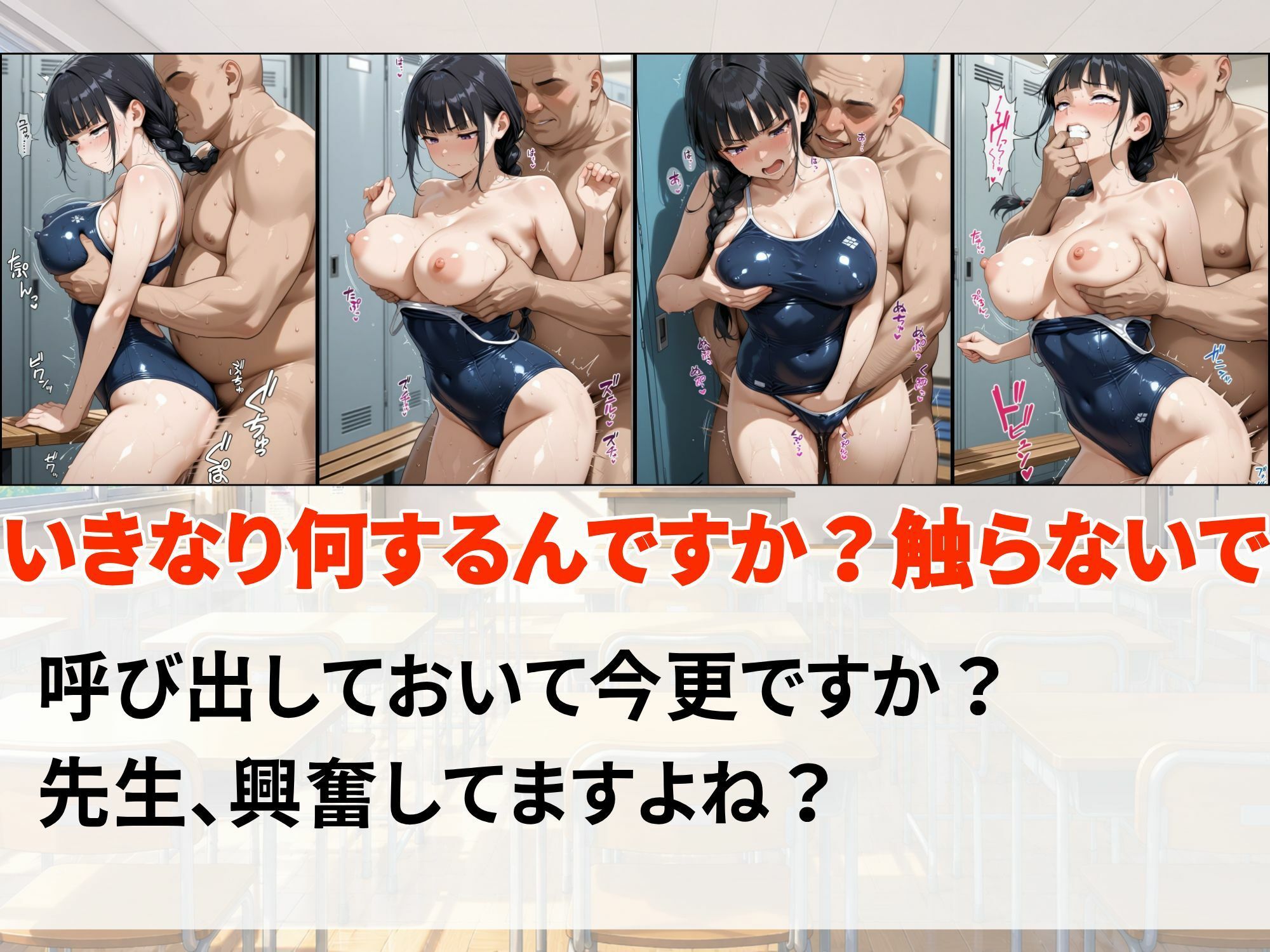 【練乳まんごろう】また実在する人物や設定等はすべて架空のものです『挑発する優等生JKが校長に連続絶頂される話〜霧島  怜〜vol.3』4
