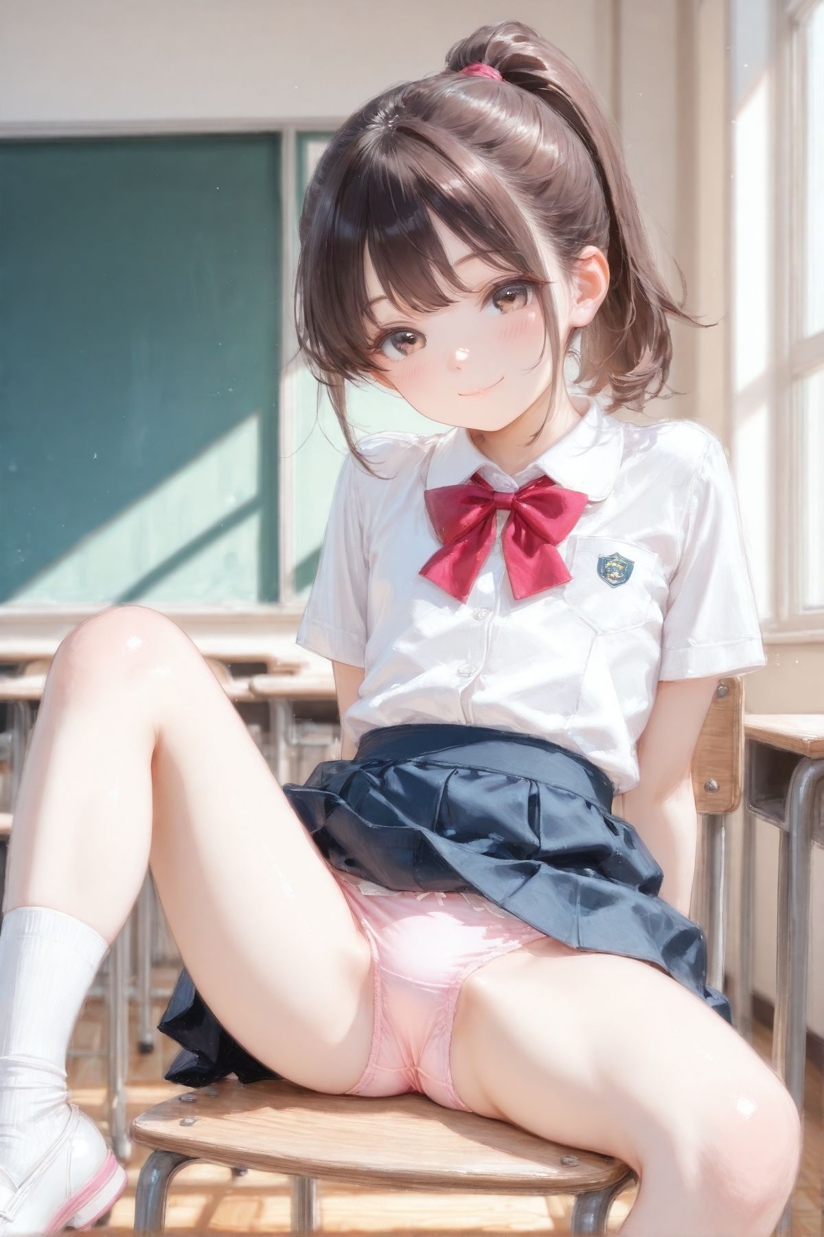 ちっぱい女子校生 居残り性教育_10