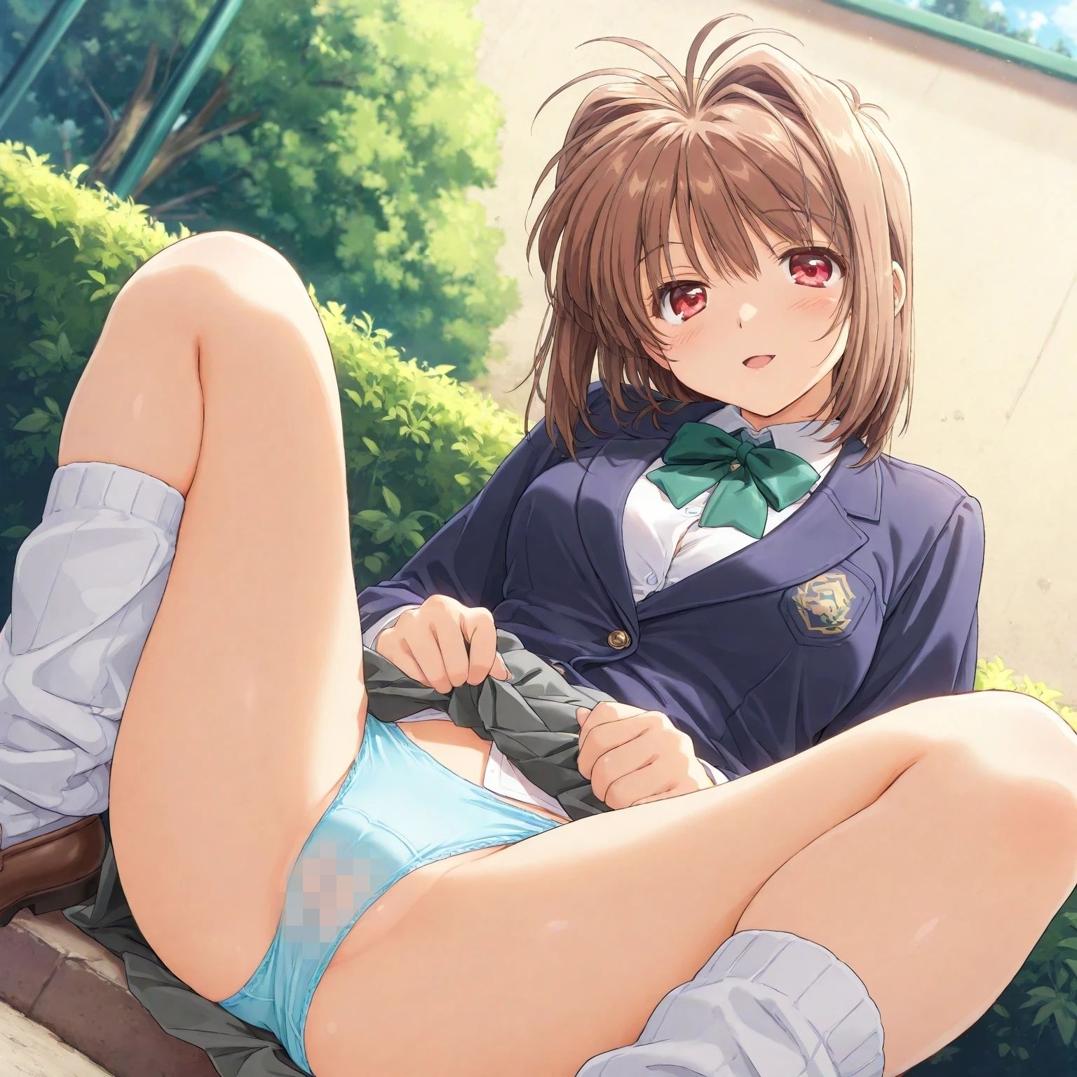 AIイラストCG集132理恵ちゃんの一人遊び3