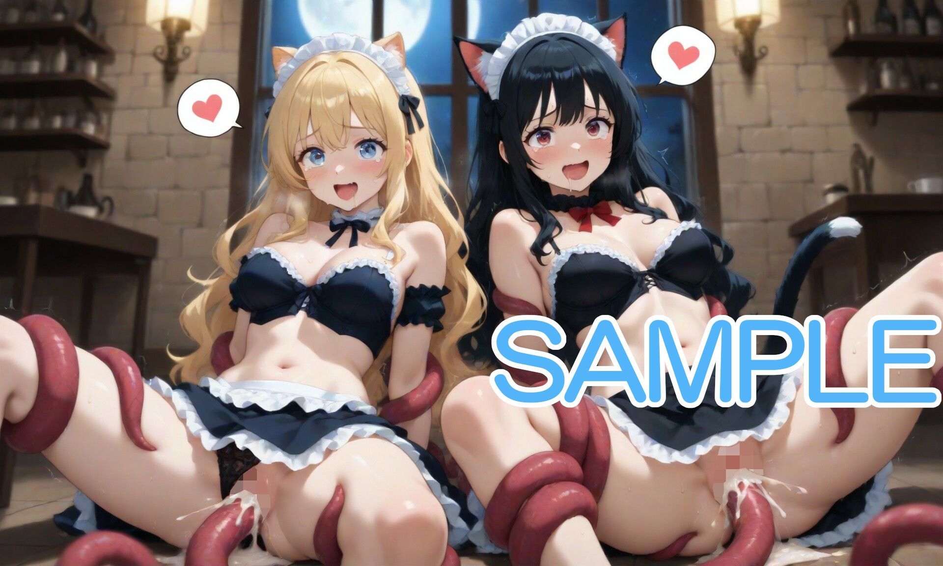 触手と猫耳メイドな女の子 サンプル5