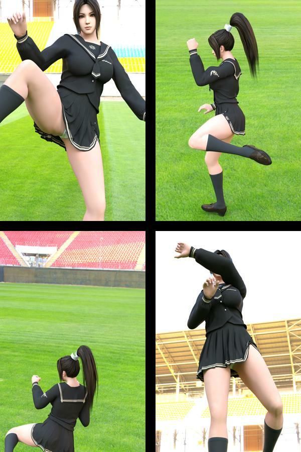 元祖格闘家ヒロインにしてバーチャルアイドル「不知火舞（しらぬいまい）」の女子学生風写真集:Seifuku_04_1