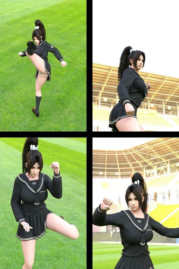 元祖格闘家ヒロインにしてバーチャルアイドル「不知火舞（しらぬいまい）」の女子学生風写真集:Seifuku_04_2