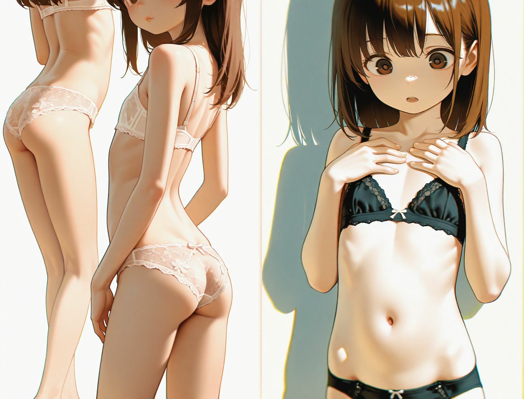 【エロ父】★高画質:細部までこだわったAI生成＆超選定画像集です『ロリっ子女子  中だし性教育』4