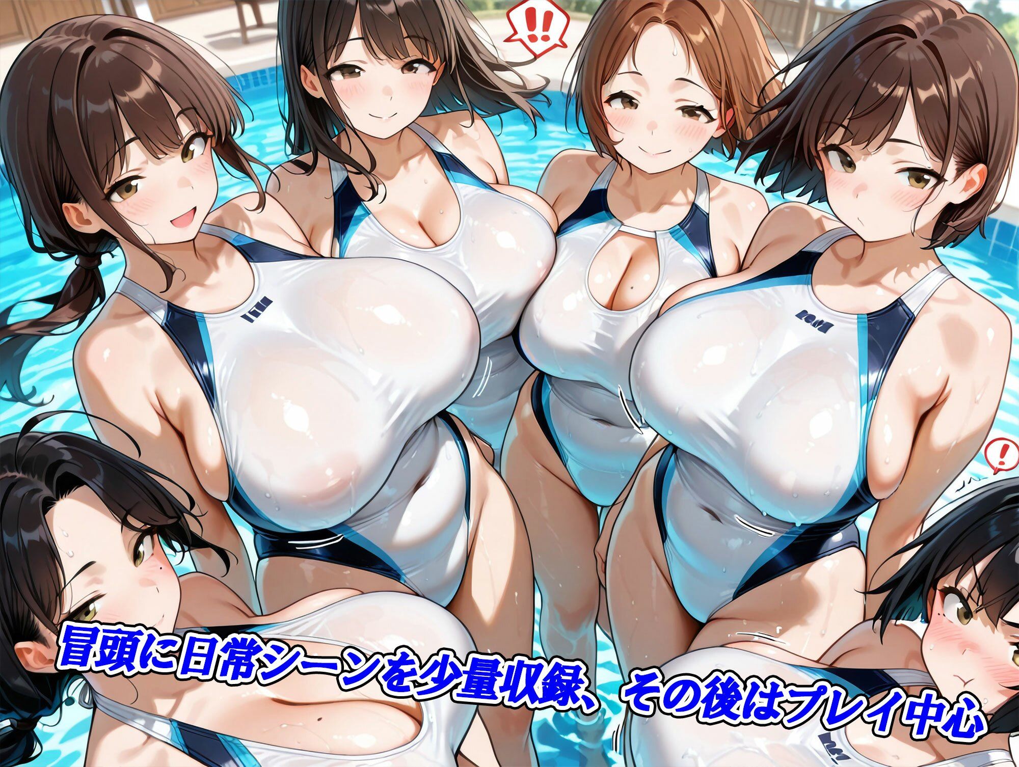 白競泳水着熟女妊娠ハーレム〜母性と包容力あふれる大人の女性たち〜 画像3