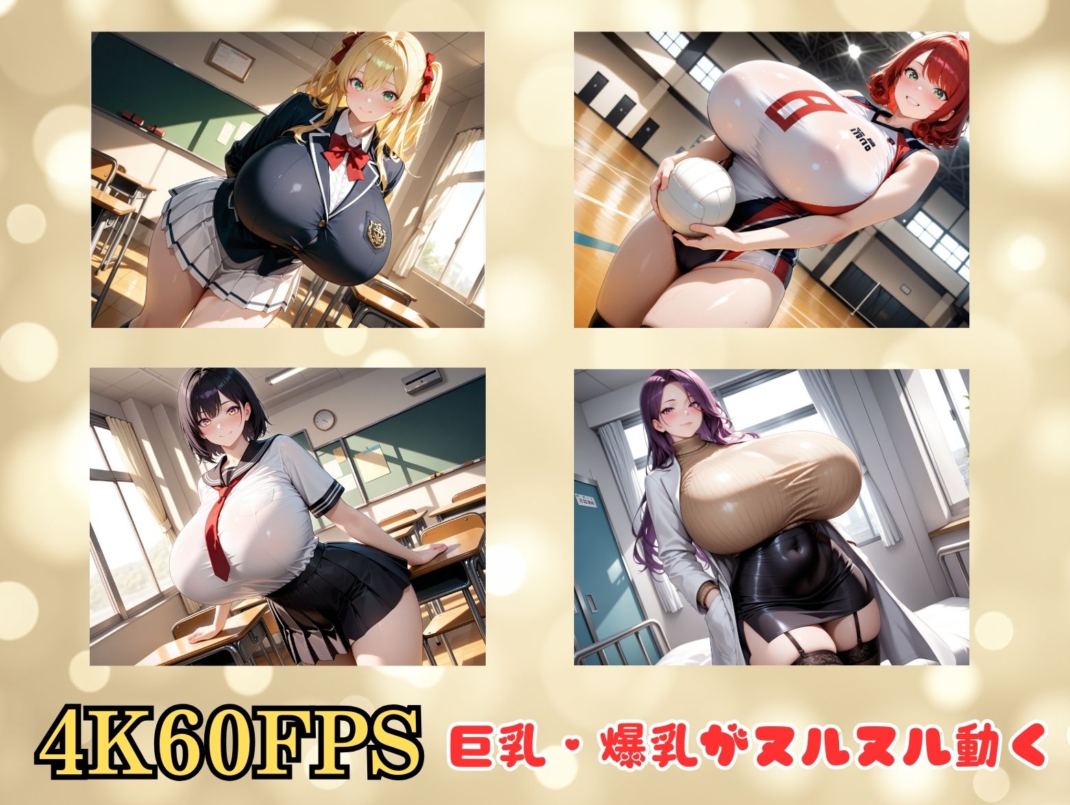巨乳だけの元女学園着衣セックス集総集編4