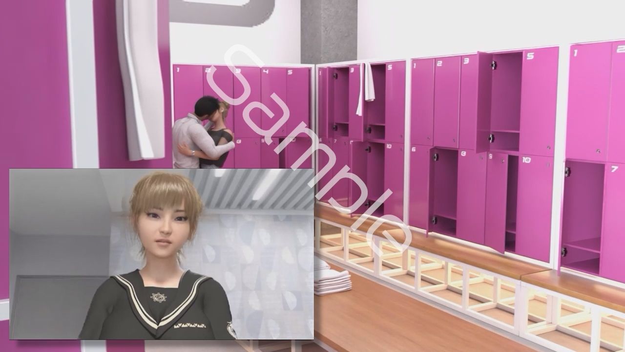 【▲100】一ノ瀬廻里・私服登校日にロッカールームで彼氏とキスしていた所の盗撮被害動画の確認を強いられる(サテン地ピンク水玉柄パンティ) 画像2
