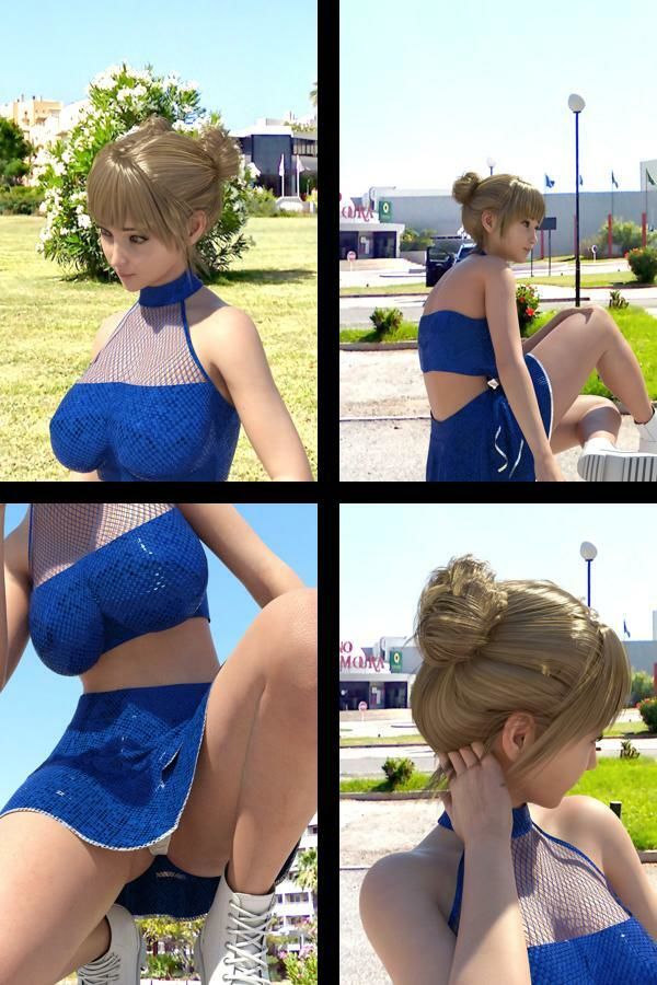 【▲100】『理想の彼女を3DCGで作ります』から生まれたバーチャルアイドル「一ノ瀬廻里（いちのせめぐり）」のグラドル撮影風写真集:Cheer_01 サンプル2