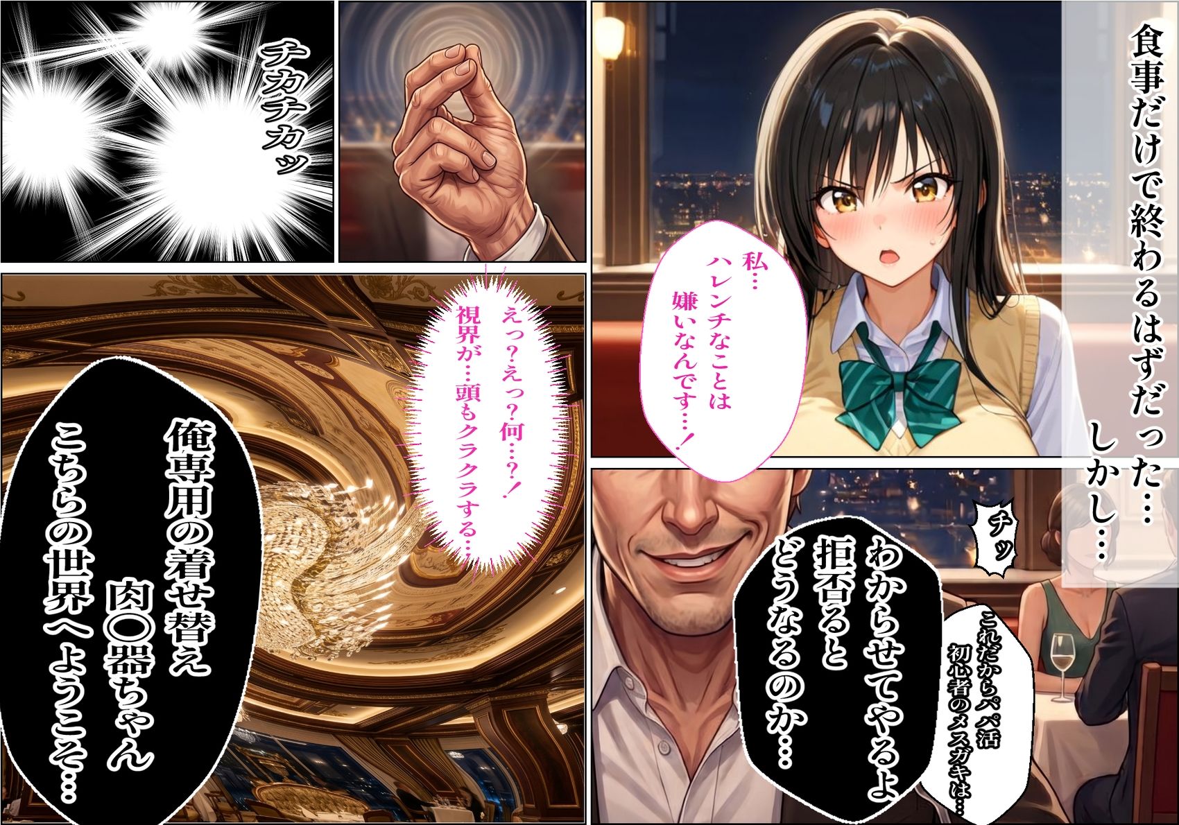 【パパ活×催〇】放課後の裏バイト-パパ活初心者の処女J〇が催〇で『パパ専用着せ替え肉便器』になっちゃった話- 画像3