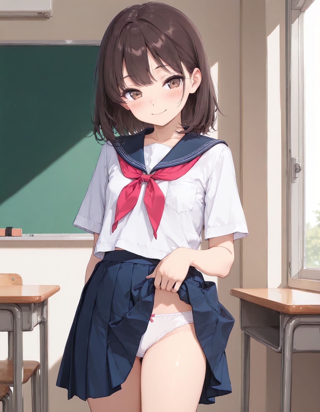 サンプル-女子校生たちは放課後の教室をラブホ代わりに使う - サンプル画像