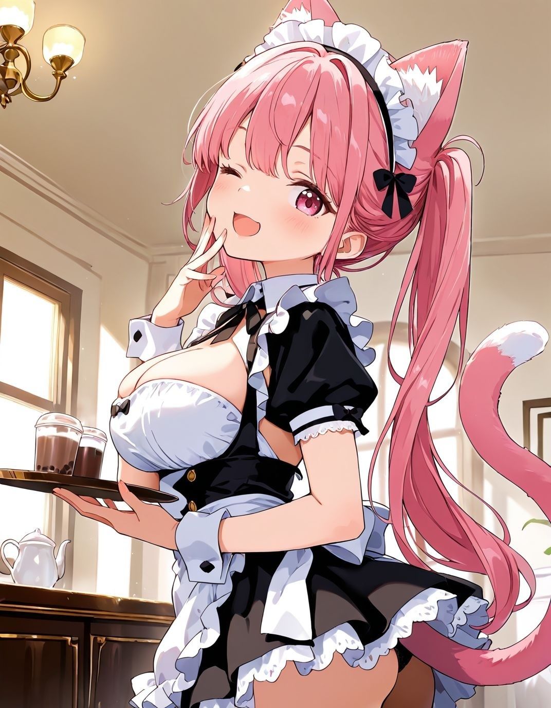 かまって従者のニアちゃん  お仕事終わりはいっぱいご褒美ほしいニャン！！ 半袖メイド編_0