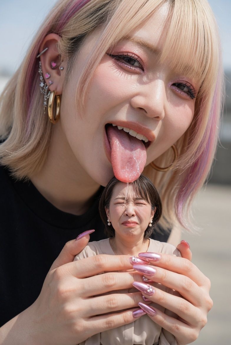 【舌フェチ特化】巨女の濃厚ベロキス〜小さなあなたを舐め尽くす〜 サンプル3