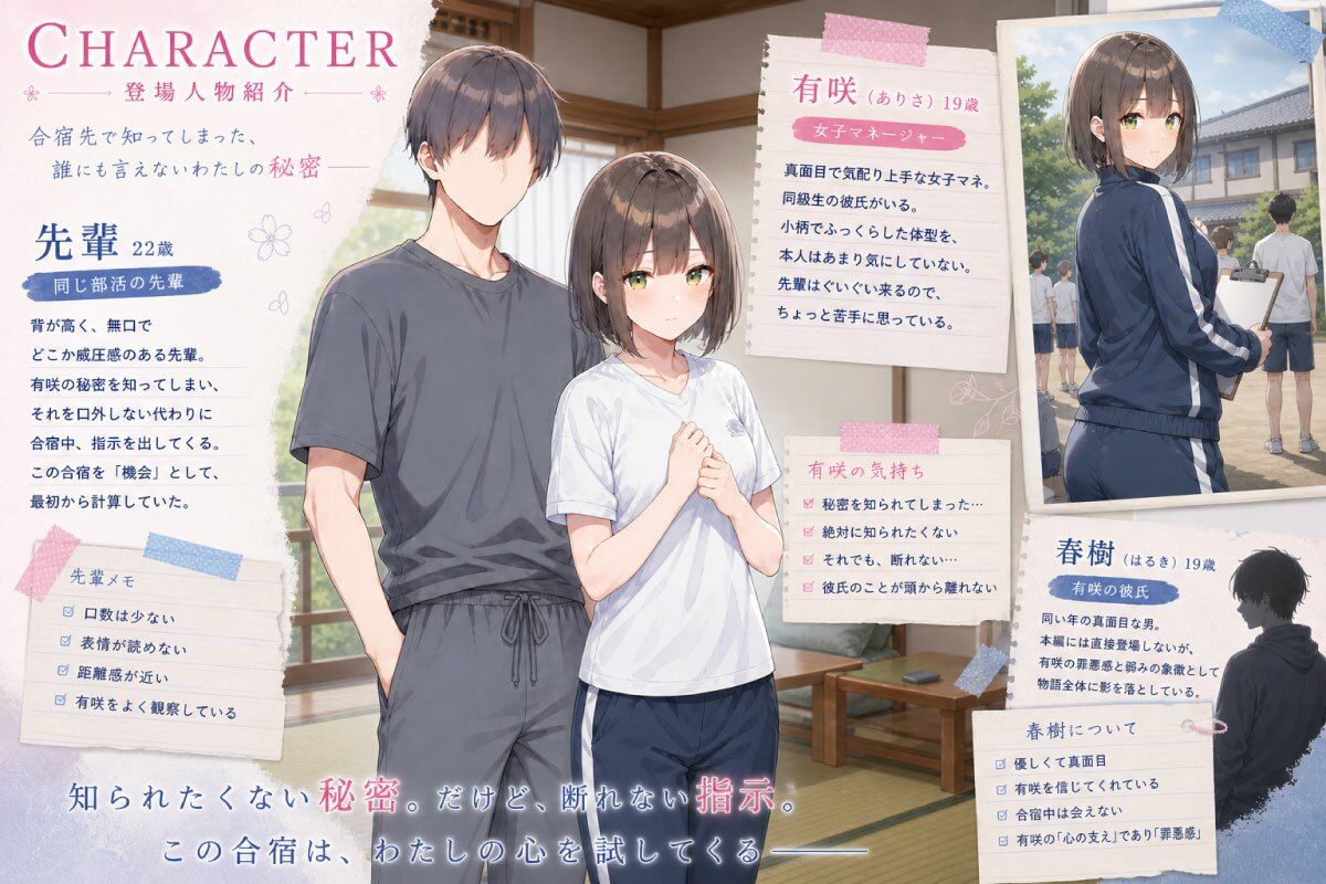 彼氏いるのに合宿で先輩に堕とされた――女子マネ有咲、一夜の記録 サンプル1