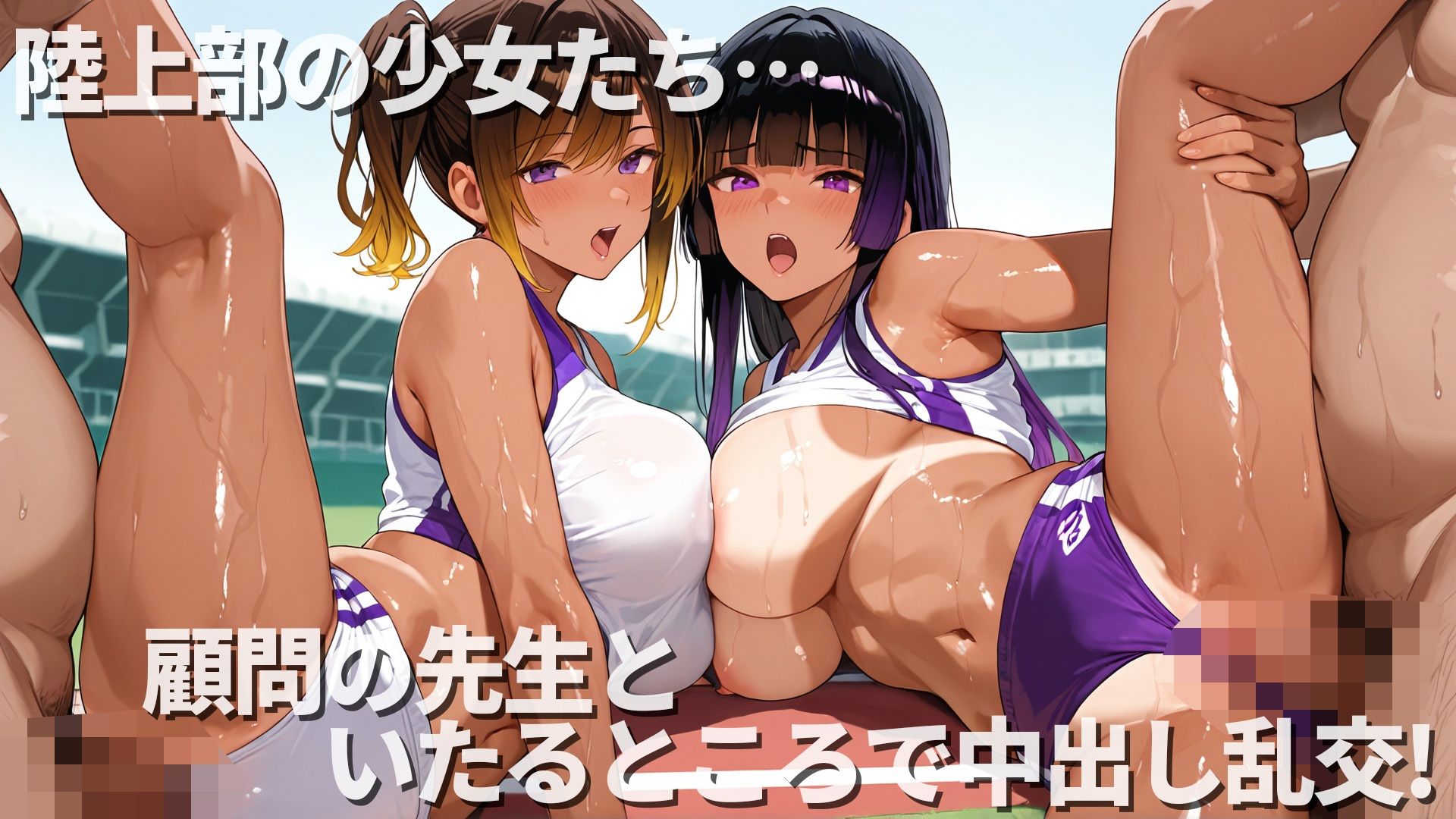 【4K神画質】日焼け陸上部JKに汗だく乱交SEX203人！！ 画像3