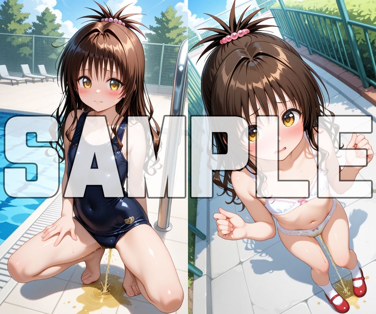 おしっこお漏らしチャレンジ【To〇oveる貧乳娘編】4