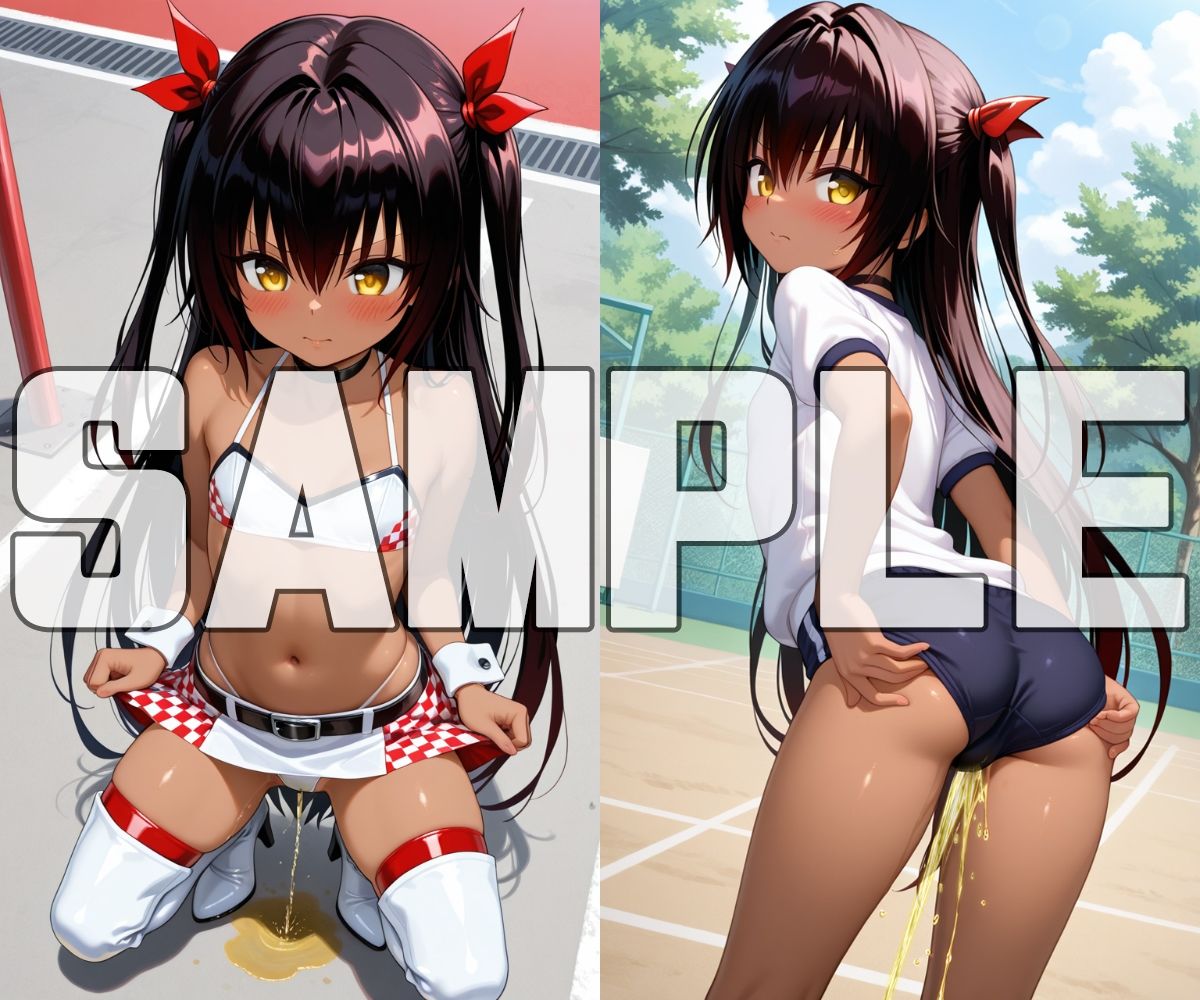 おしっこお漏らしチャレンジ【To〇oveる貧乳娘編】9