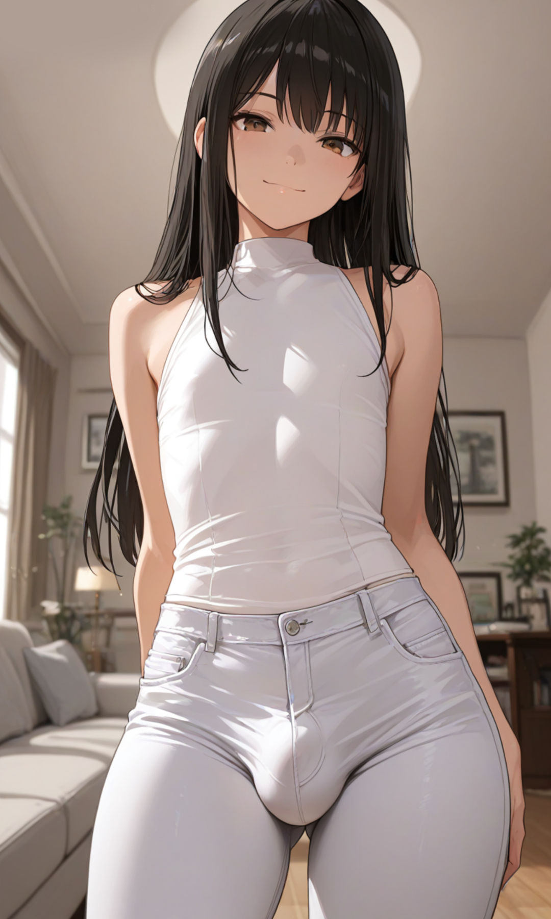オナニーで大量射精する男の娘たち_3