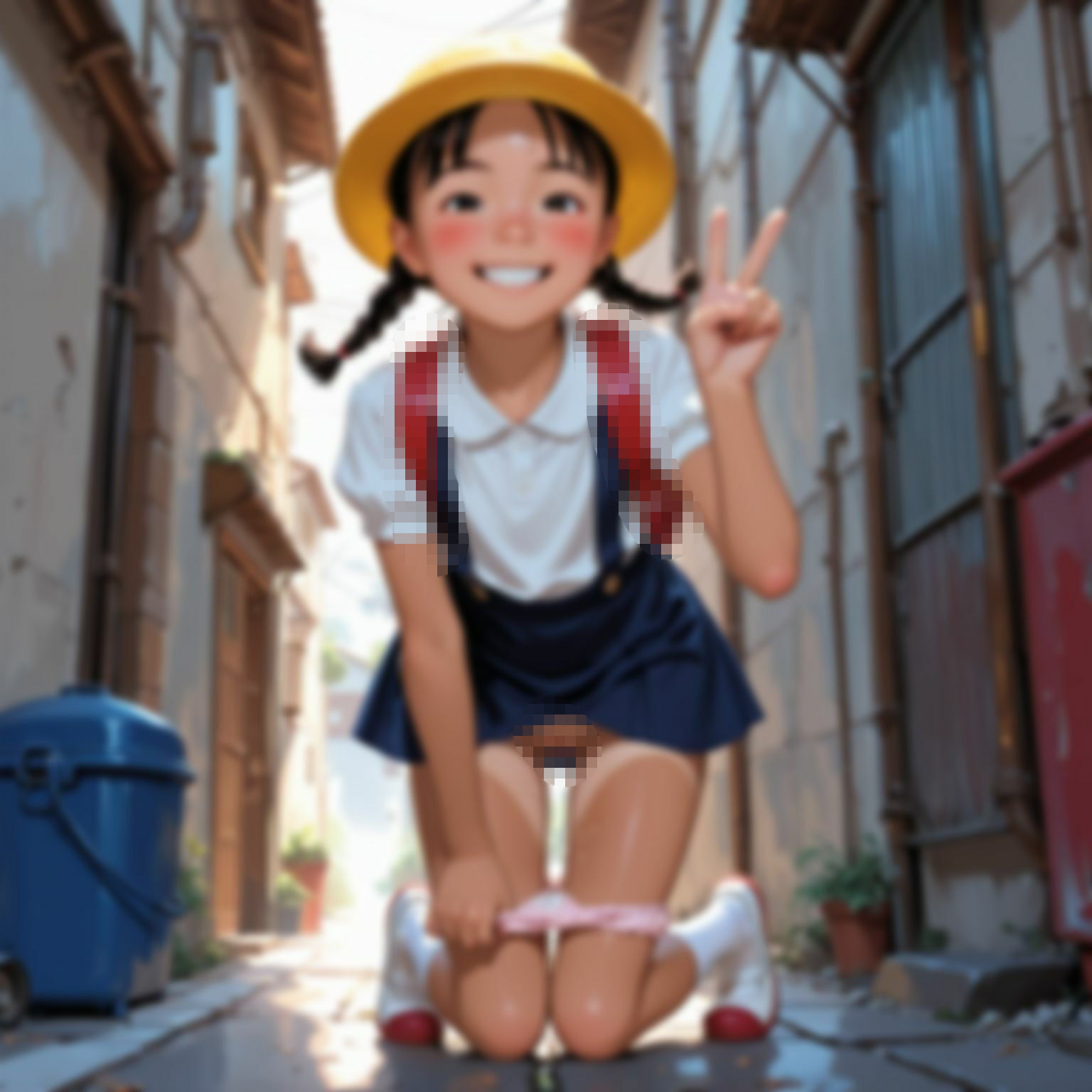 街角生オカズ狩り1日目  獲物 1:元気いっぱい三つ編み少女（セリフ付き）_5