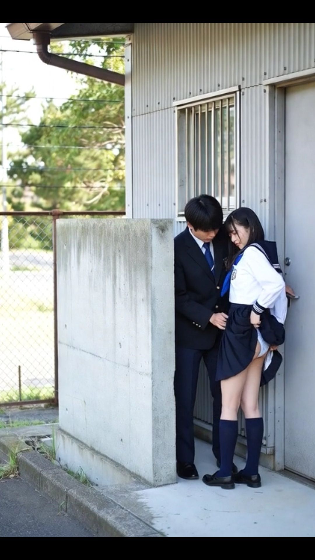サンプル-JK制服 学生カップル 大学生 彼の部屋 SM メイド オナニー 制服 パンティ ディープキス - サンプル画像