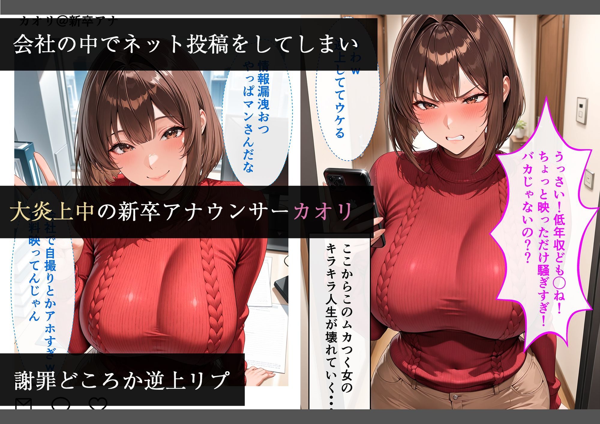 キラキラ新卒アナウンサーが性処理係としてジジイに犯●れまくる話 画像1