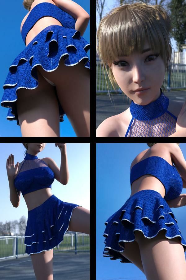 【▲100】『理想の彼女を3DCGで作ります』から生まれたバーチャルアイドル「一ノ瀬廻里（いちのせめぐり）」のグラドル撮影風写真集:Cheer_02_2