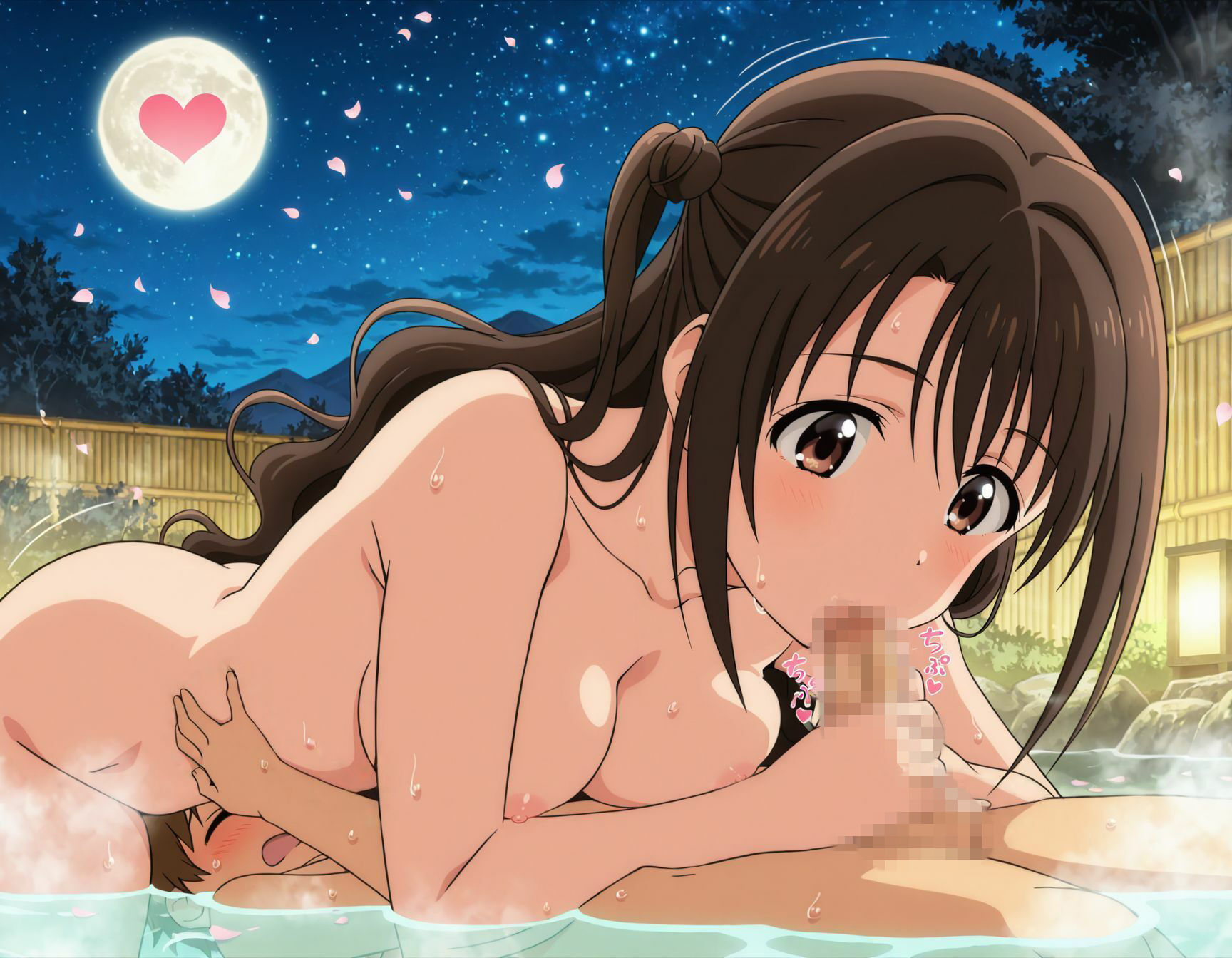 【sarabure】同人CG・AI『おねショタ露天風呂 「デレマス 島村卯月」 其の2』4