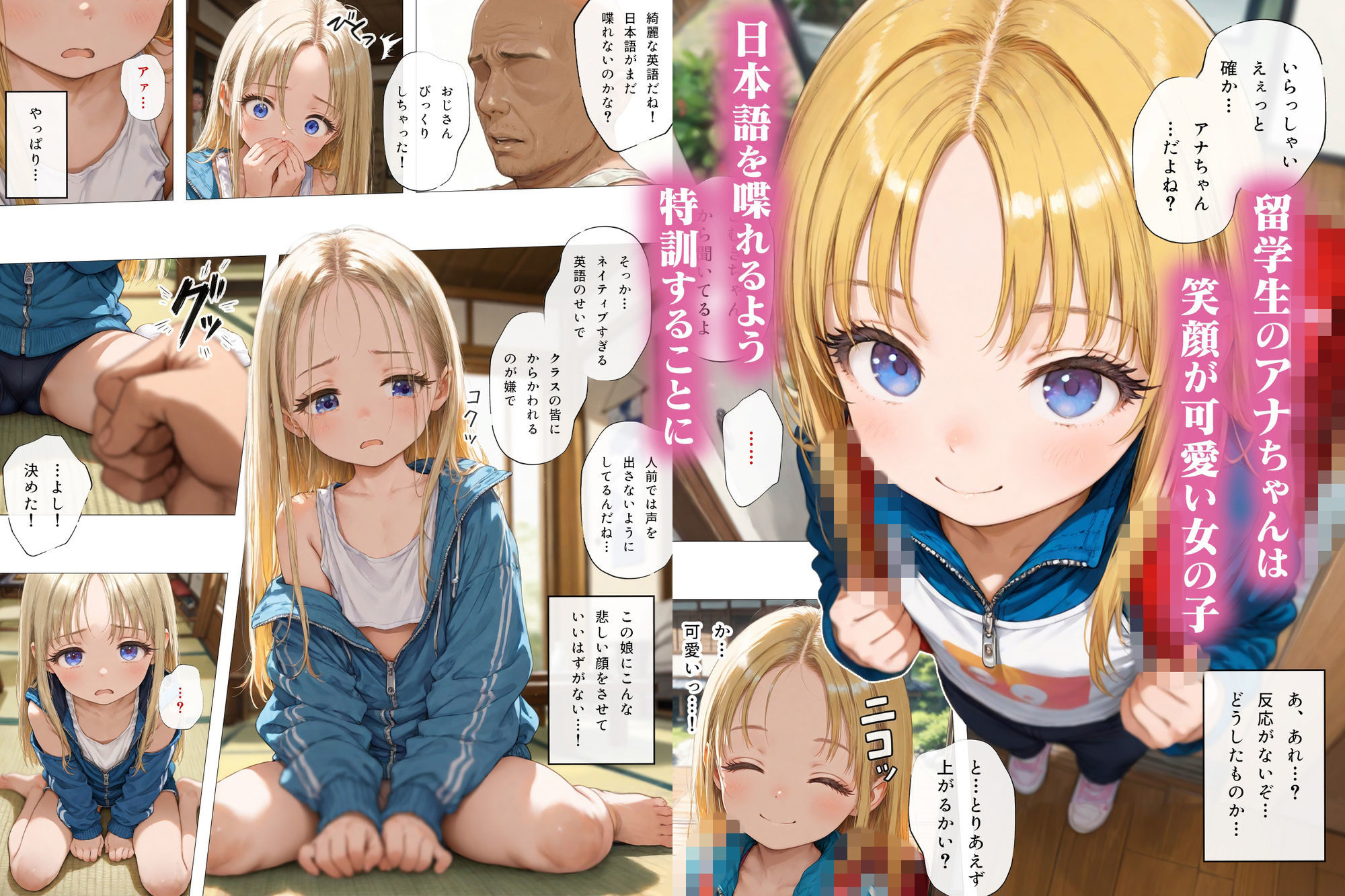 近所のおじさんちはおもちゃがいっぱい3 〜日本の文化を教えてもらうかわりにおま〇こで遊ばれてしまう 金髪碧眼 留学生女子のアナちゃん〜