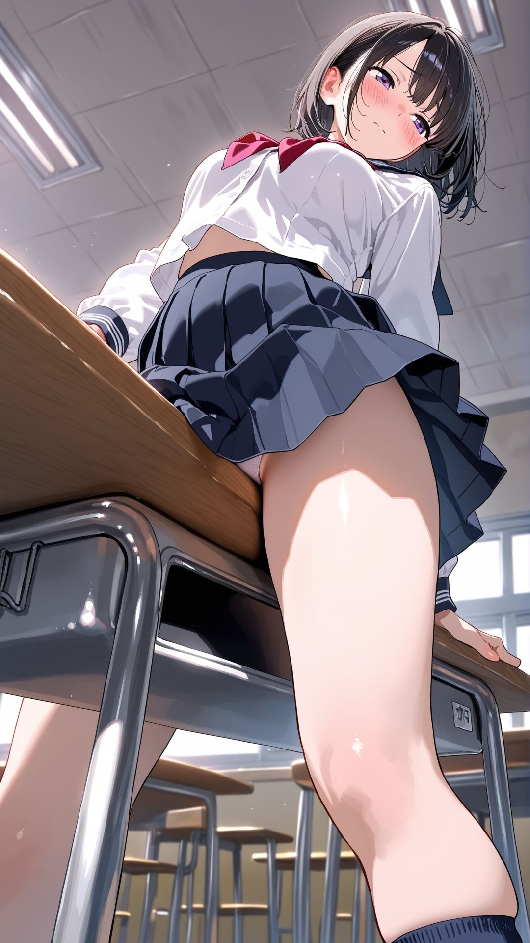 【角オナニー動画】きもちいい角を見つけちゃった女の子たち12本〜パート（7）〜セーラー服とブレザーの女の子たち サンプル3