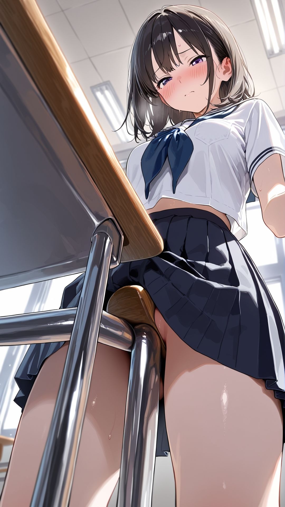 サンプル-【角オナニー動画】きもちいい角を見つけちゃった女の子たち12本〜パート（8）〜セーラー服とブレザーの女の子たち - サンプル画像