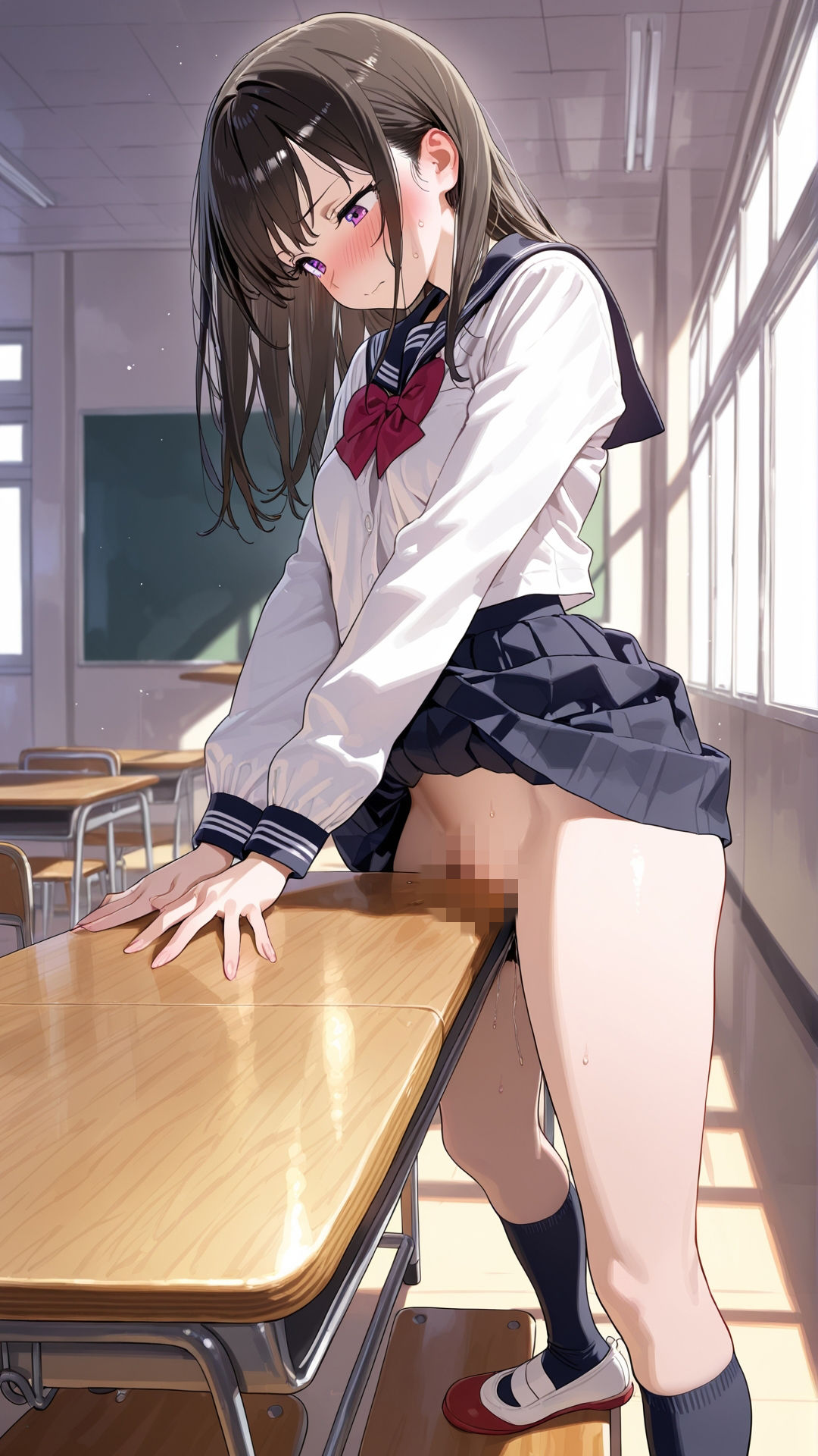 サンプル-【角オナニー動画】きもちいい角を見つけちゃった女の子たち12本〜パート（8）〜セーラー服とブレザーの女の子たち - サンプル画像