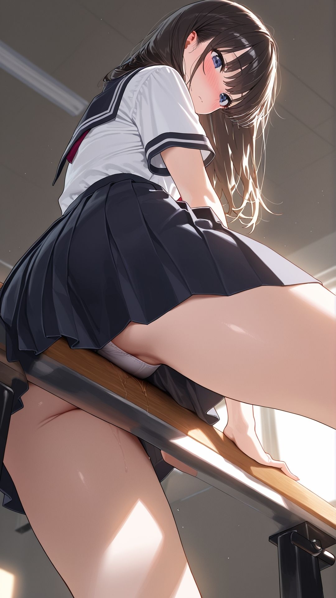 サンプル-【角オナニー動画】きもちいい角を見つけちゃった女の子たち12本〜パート（8）〜セーラー服とブレザーの女の子たち - サンプル画像