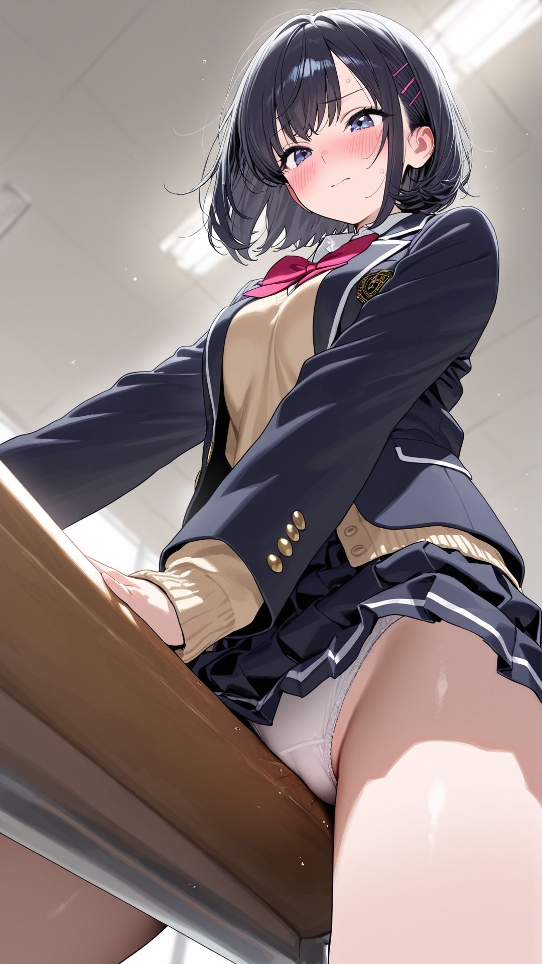 サンプル-【角オナニー動画】きもちいい角を見つけちゃった女の子たち12本〜パート（8）〜セーラー服とブレザーの女の子たち - サンプル画像