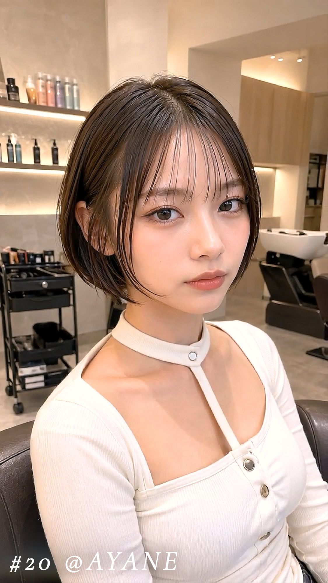 美容室に行っただけなのに4回も大量顔射された私…。おしゃれなクール系美容女子たち20人、Before＆After顔射オムニバス【4K縦動画】 画像5