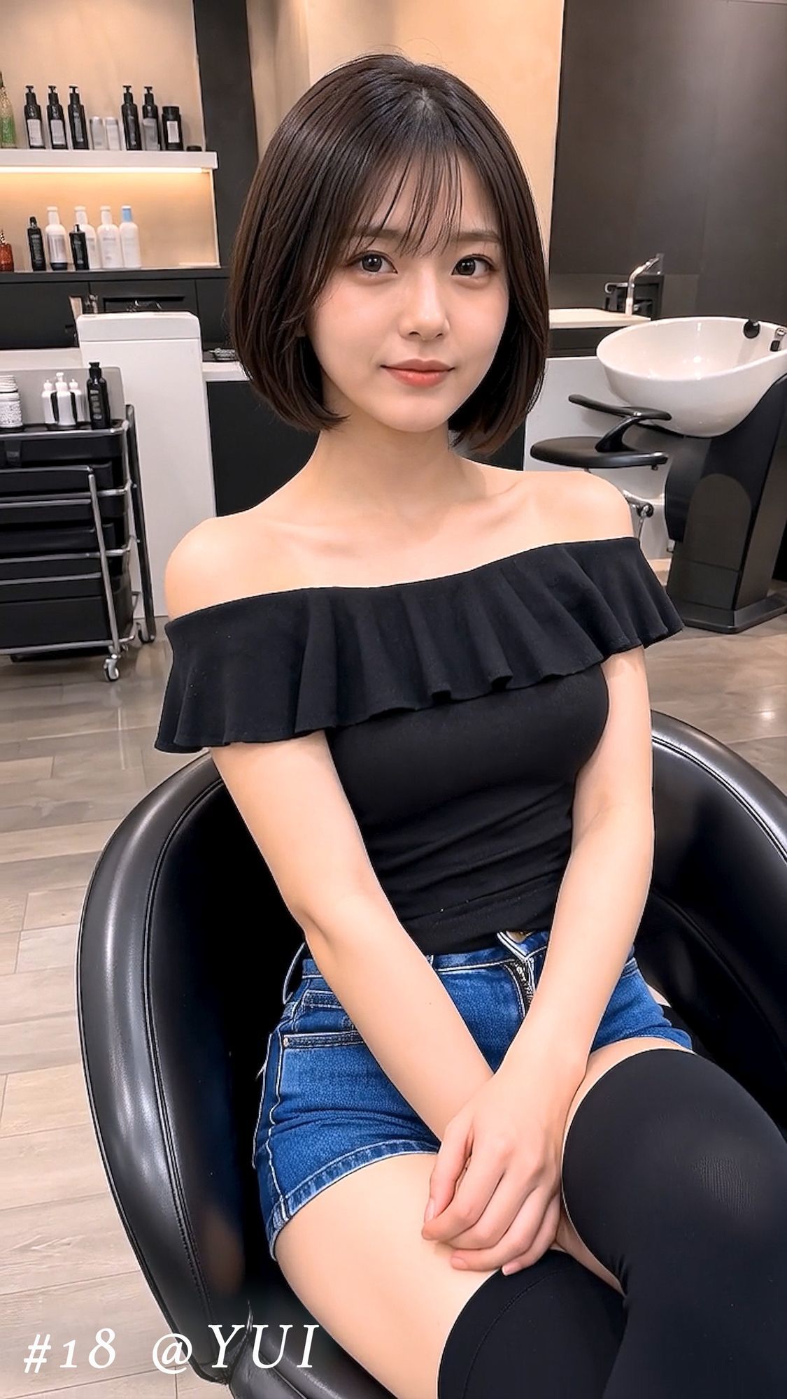 美容室に行っただけなのに4回も大量顔射された私…。おしゃれなクール系美容女子たち20人、Before＆After顔射オムニバス【4K縦動画】 画像10