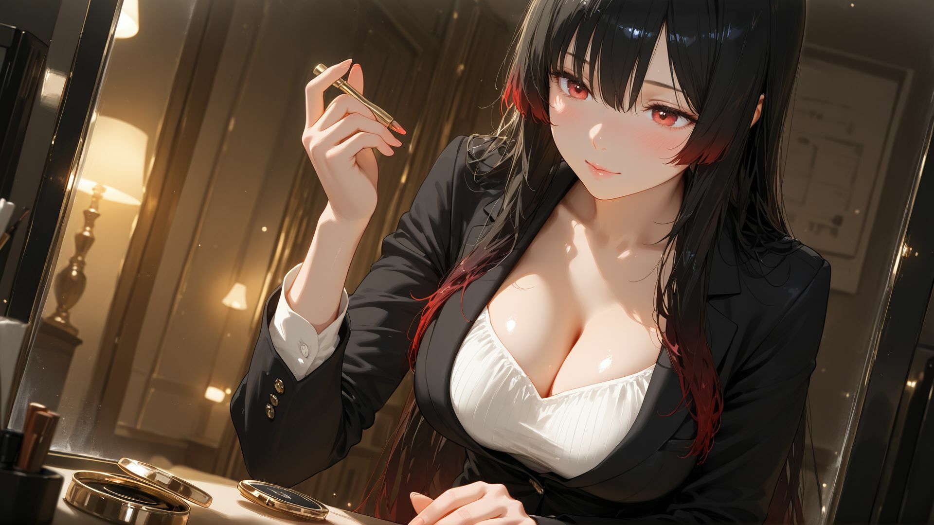 清楚な新人と夜のオフィスで中出し濃密SEXPart1 画像6