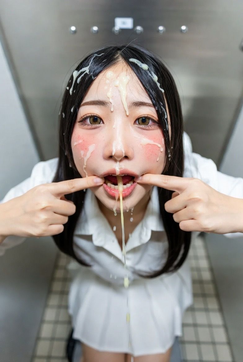 舌射・口内射精 画像集