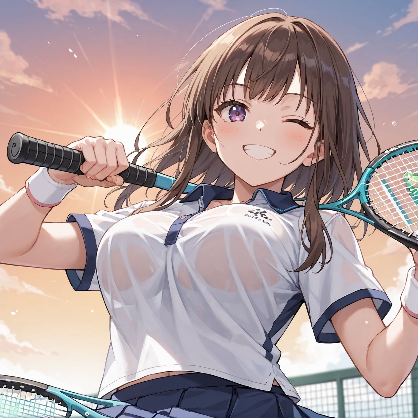 学園性活!ユニフォームに滲む汗 テニス部の本気がエロい1【汗かく美少女の厳選CG348枚収録】 画像6