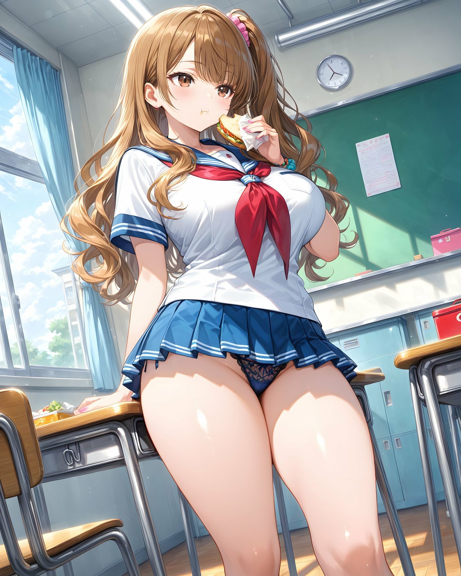 【無料エロ漫画】d_769938 超ミニスカ女学園 番外編2〜パンツ丸見えJKのパンチラ観察したり、見抜きしたり、射精のお手伝いしてもらうイラスト集〜(私はいつでもここにいる)