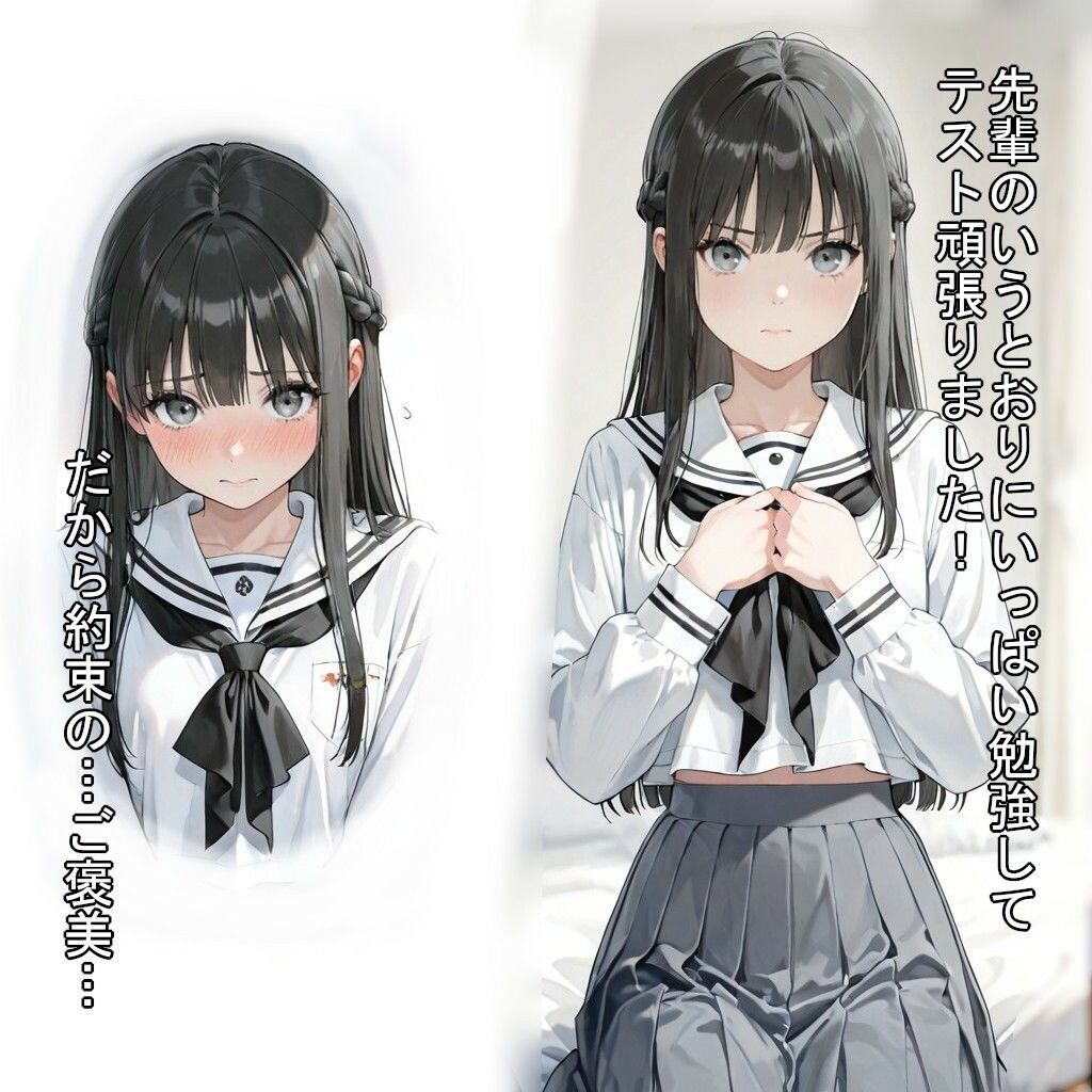 サンプル-【制服】「約束のご褒美ください（はーと）」おねだりな後輩とのあまあまえっち - サンプル画像